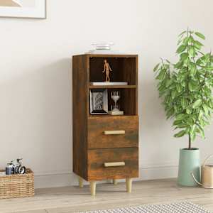 Komoda dimljeni hrast 34,5x34x90 cm konstruiran les