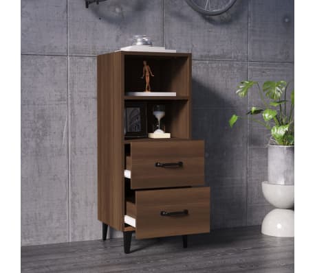 vidaXL kumode, ozolkoka krāsa, 34,5x34x90 cm, inženierijas koks