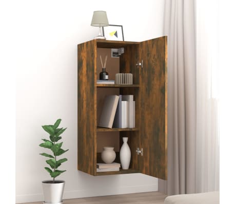 vidaXL Wandschrank R&auml;uchereiche 34,5x34x90 cm Holzwerkstoff