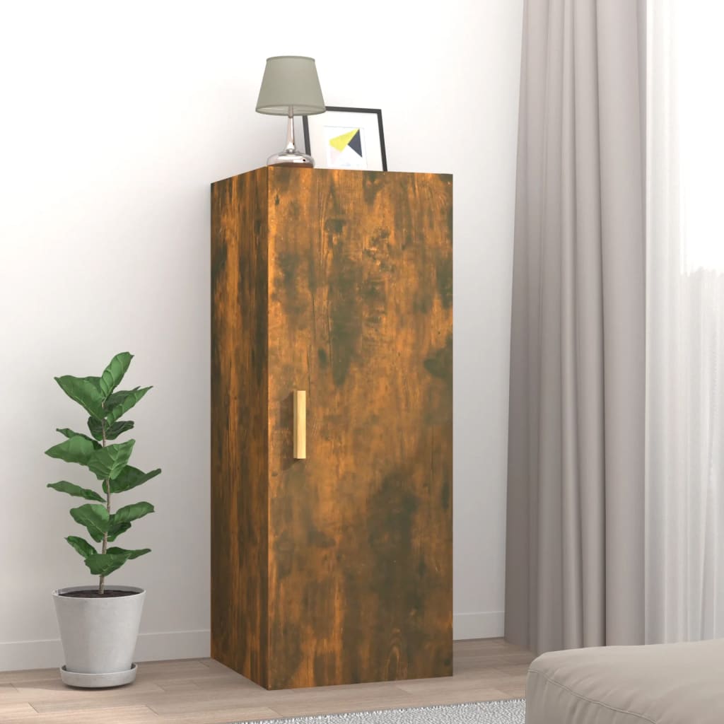 vidaXL Wandschrank Räuchereiche 34,5x34x90 cm Holzwerkstoff