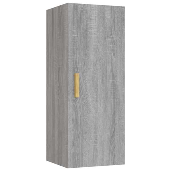 vidaXL seinakapp, hall Sonoma tamm, 34,5x34x90 cm, tehispuit