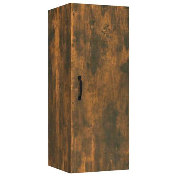 vidaXL seinakapp, suitsutatud tamm, 34,5 x 34 x 90 cm, tehispuit