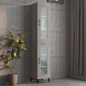 vidaXL Z&aacute;vesn&aacute; n&aacute;stenn&aacute; skrinka siv&yacute; dub sonoma 34,5x34x90 cm