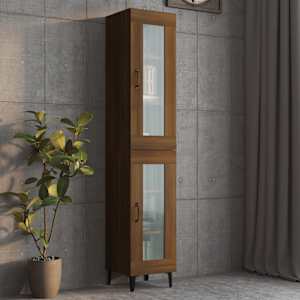 vidaXL Armoire murale suspendue Chêne marron 34,5x34x90 cm