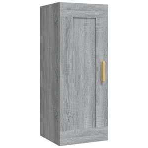 vidaXL seinakapp, hall Sonoma tamm, 35x34x90 cm, tehispuit