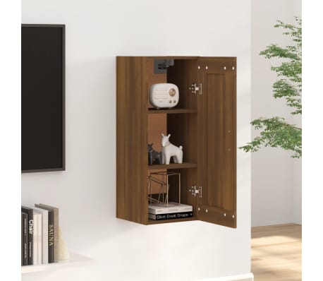 vidaXL Dulap de perete, stejar maro, 35x34x90 cm, lemn prelucrat