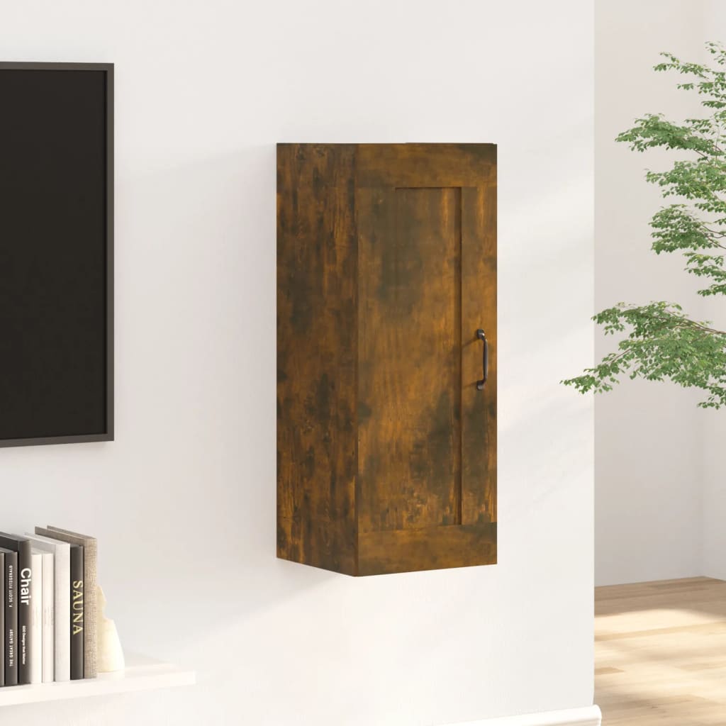 Petrashop  Závěsná skříňka kouřový dub 35 x 34 x 90 cm kompozitní dřevo
