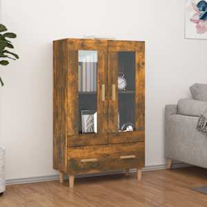 Komoda kouřový dub 70 x 31 x 115 cm kompozitní dřevo - obrázek 1