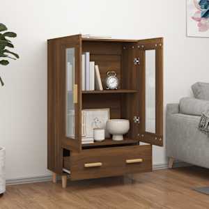 vidaXL Highboard brun eik 70x31x115 cm konstruert tre