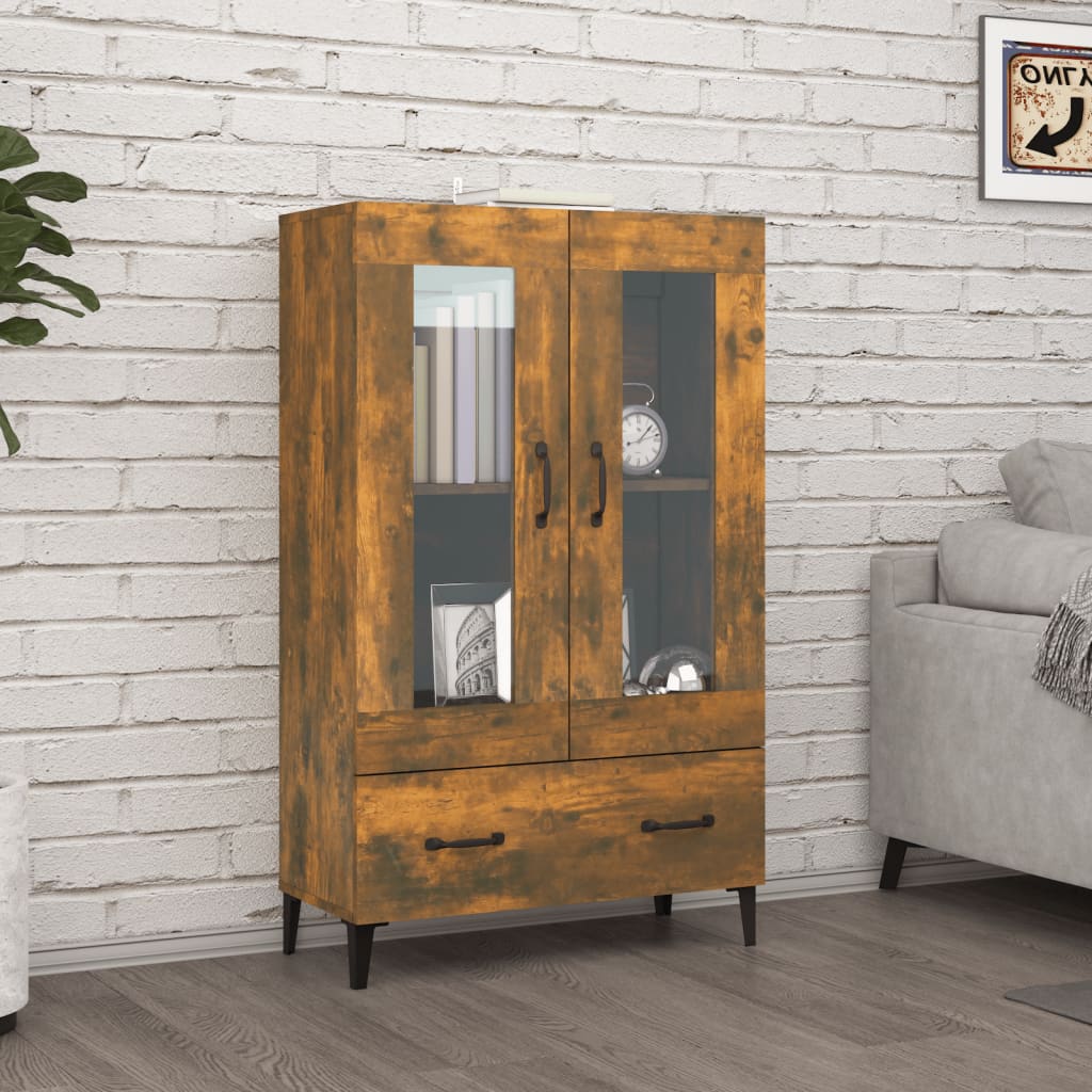 vidaXL Highboard Räuchereiche 70x31x115 cm Holzwerkstoff