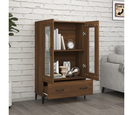 vidaXL k&otilde;rge kapp, pruun tamm, 70 x 31 x 115 cm, tehispuit