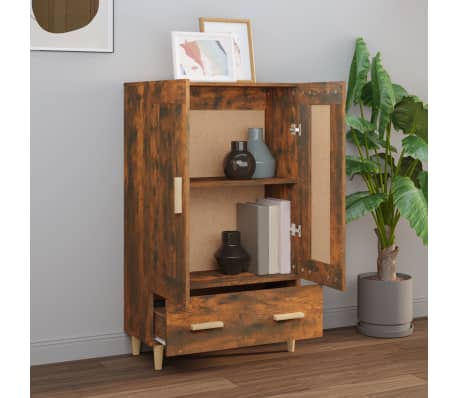 vidaXL Highboard Smoked Oak 70x31x115 cm Engineered Wood