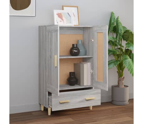 vidaXL Komoda, pilkos ąžuolo spalvos, 70x31x115cm, apdirbta mediena