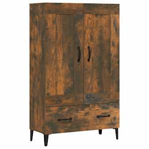 vidaXL k&otilde;rge kapp, suitsutatud tamm, 70 x 31 x 115 cm, tehispuit