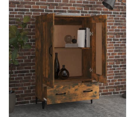 vidaXL Komoda, dūminio ąžuolo spalvos, 70x31x115cm, apdirbta mediena