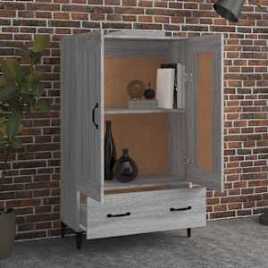 vidaXL Highboard grå sonoma 70x31x115 cm konstruert tre