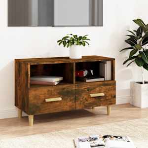 TV skříňka kouřový dub 80 x 36 x 50 cm kompozitní dřevo - obrázek 1
