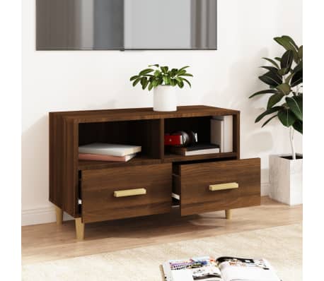 vidaXL Televizoriaus spintelė, ruda ąžuolo, 80x36x50cm, mediena
