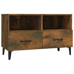 TV skříňka kouřový dub 80 x 36 x 50 cm kompozitní dřevo - obrázek 2