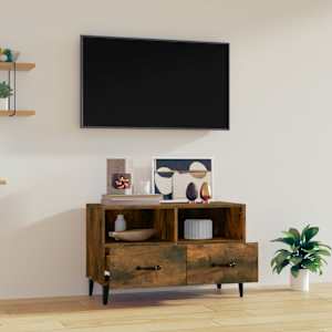 TV skříňka kouřový dub 80 x 36 x 50 cm kompozitní dřevo - obrázek 3