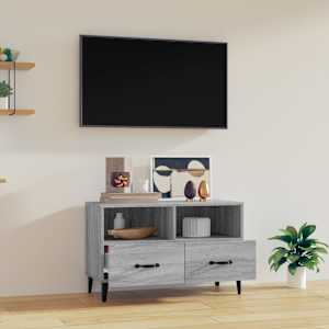 vidaXL TV Cabinet Grey Sonoma 80x36x50 cm Engineered Wood