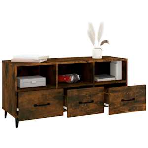 TV skříňka kouřový dub 102 x 35 x 50 cm kompozitní dřevo - obrázek 4