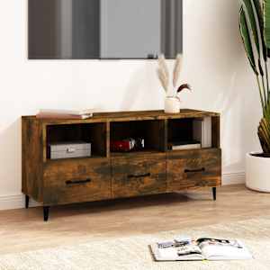 TV skříňka kouřový dub 102 x 35 x 50 cm kompozitní dřevo - obrázek 1