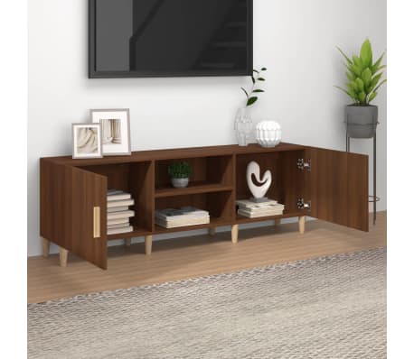 vidaXL Mobile Porta TV Rovere Marrone 150x30x50cm in Legno Multistrato
