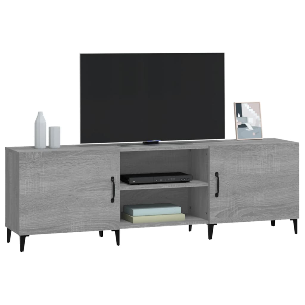 Meuble TV Sonoma gris 150x30x50 cm Bois d’ingénierie | meublestv.fr 6