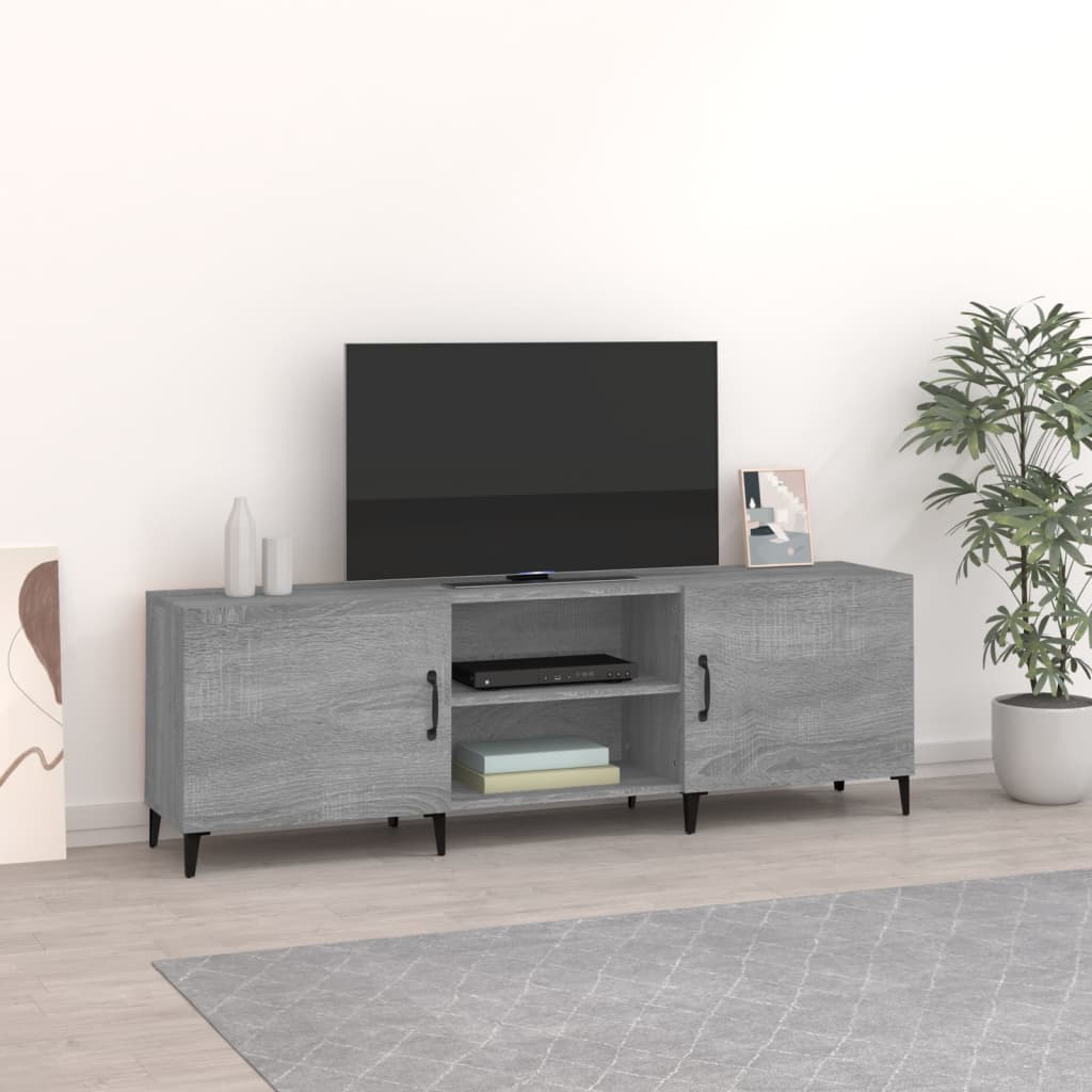 Meuble TV Sonoma gris 150x30x50 cm Bois d’ingénierie | meublestv.fr 2