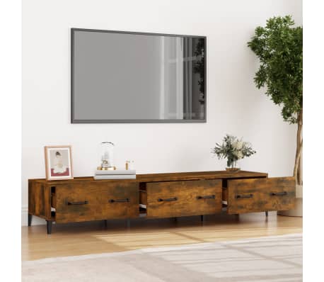 vidaXL Mobile TV Rovere Fumo 150x34,5x30 cm in Legno Multistrato