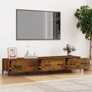 vidaXL Mobile TV Rovere Fumo 150x34,5x30 cm in Legno Multistrato
