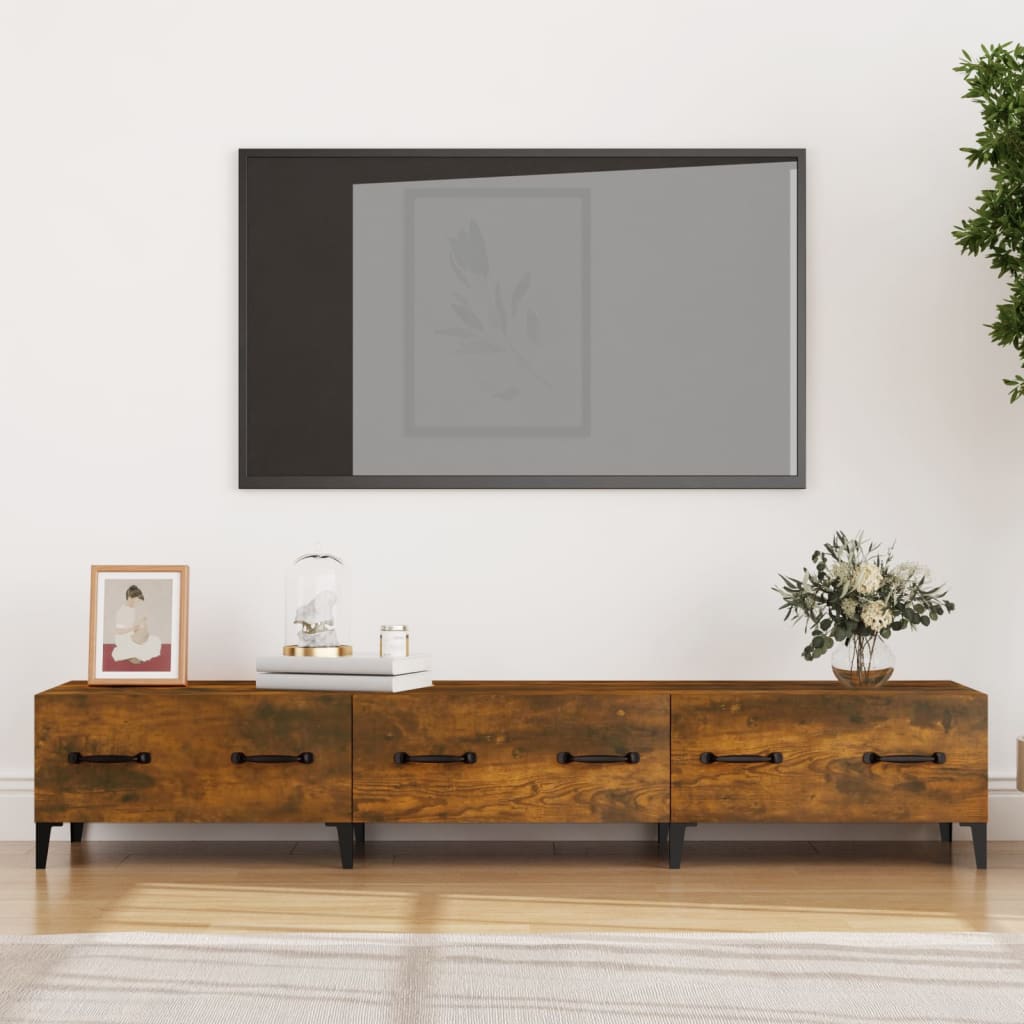 vidaXL Szafka pod telewizor, przydymiony db, 150x34,5x30 cm