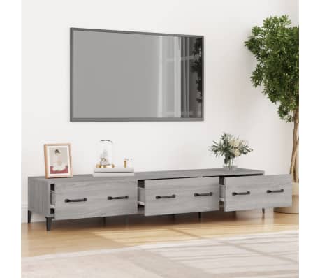 vidaXL Mueble para TV madera contrachapada gris Sonoma 150x34,5x30 cm