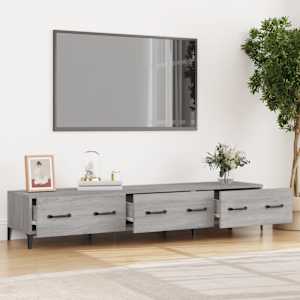 vidaXL Mueble para TV madera contrachapada gris Sonoma 150x34,5x30 cm