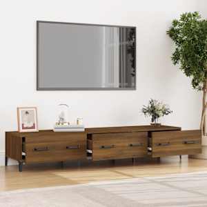 TV skříňka hnědý dub 150 x 34,5 x 30 cm kompozitní dřevo - obrázek 3