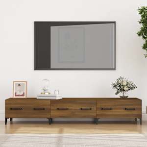 TV omarica rjavi hrast 150x34,5x30 cm konstruiran les