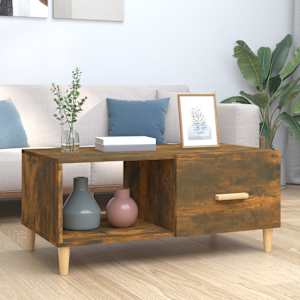 Konferenční stolek kouřový dub 89,5x50x40 cm kompozitní dřevo - obrázek 1