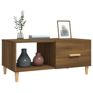 Konferenční stolek hnědý dub 89,5 x 50 x 40 cm kompozitní dřevo - obrázek 5