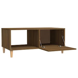 Konferenční stolek hnědý dub 89,5 x 50 x 40 cm kompozitní dřevo - obrázek 7