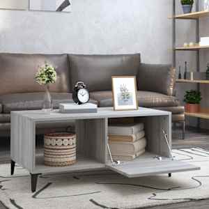 vidaXL Salongbord gr&aring; sonoma 90x50x40 cm konstruert tre