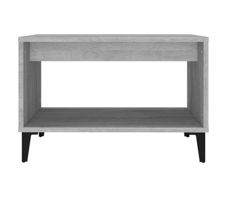 vidaXL Mesa de centro madera contrachapada gris Sonoma 60x50x40 cm