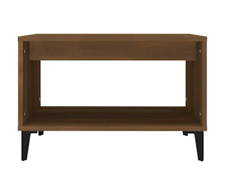 vidaXL Salongbord brun eik 60x50x40 cm konstruert tre
