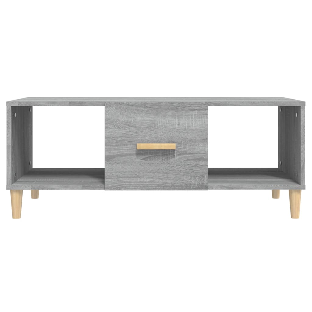 vidaXL Salontafel 102x50x40 cm bewerkt hout grijs sonoma eikenkleurig afbeelding