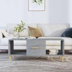 Konferenční stolek šedý sonoma 102x50x40 cm kompozitní dřevo - obrázek 1