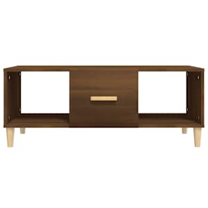 Konferenční stolek hnědý dub 102 x 50 x 40 cm kompozitní dřevo - obrázek 3