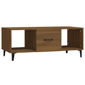 Konferenční stolek hnědý dub 102 x 50 x 40 cm kompozitní dřevo - obrázek 2