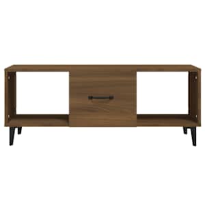 Konferenční stolek hnědý dub 102 x 50 x 40 cm kompozitní dřevo - obrázek 5