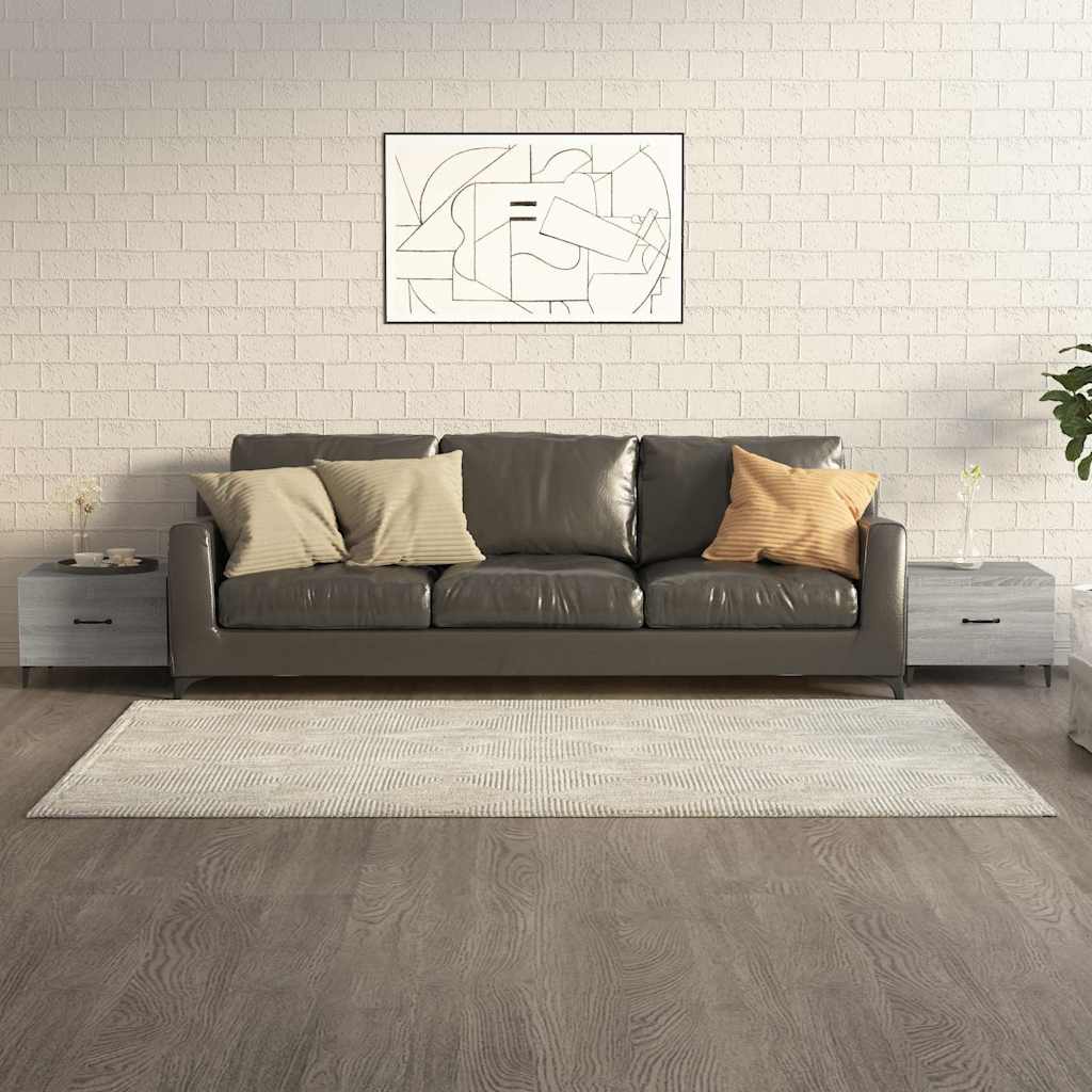 Sofaborde med metalben - 2 stk., 50 × 50 × 40 cm, grå sonoma-eg