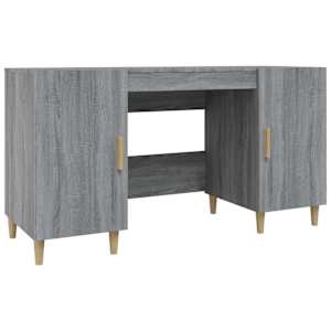 vidaXL kirjutuslaud, hall Sonoma tamm, 140 x 50 x 75 cm, t&ouml;&ouml;deldud puit